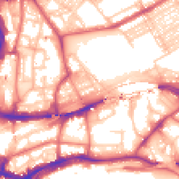Daytime road noise heatmap for NE2 1BP