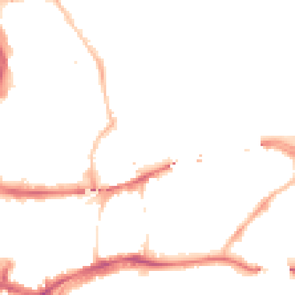 Night-time road noise heatmap for NE2 1BP
