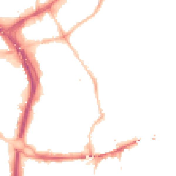 Night-time road noise heatmap for NE2 1BQ