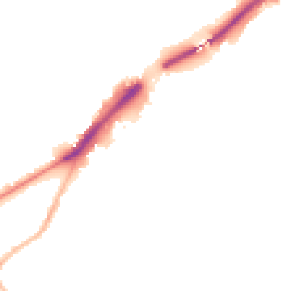 Night-time road noise heatmap for NE2 1EY