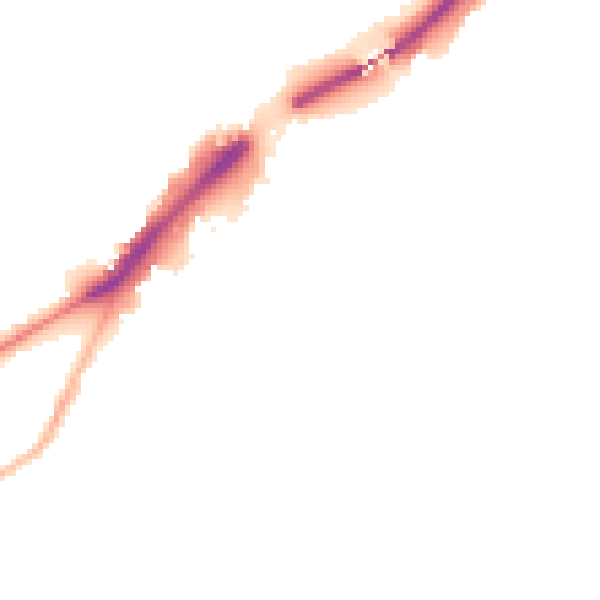 Night-time road noise heatmap for NE2 1EZ