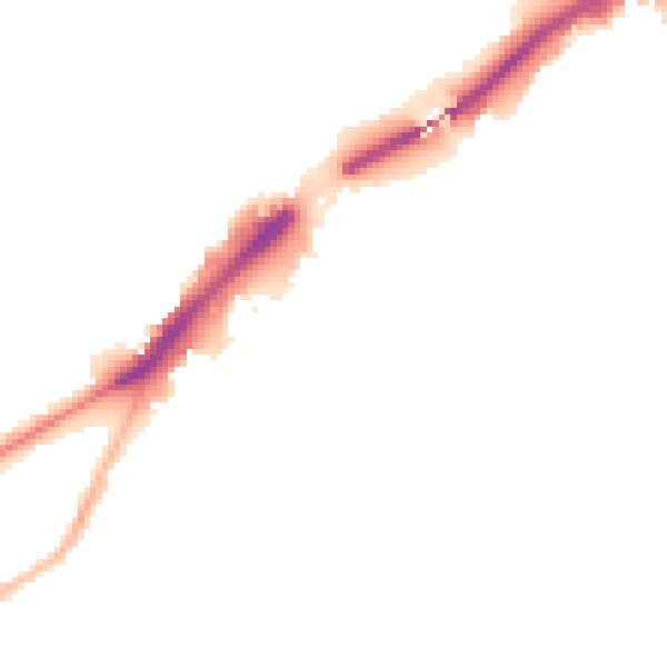 Night-time road noise heatmap for NE2 1HA