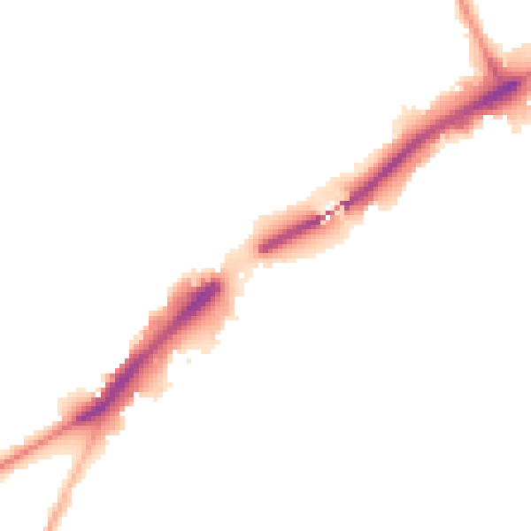 Night-time road noise heatmap for NE2 1HB