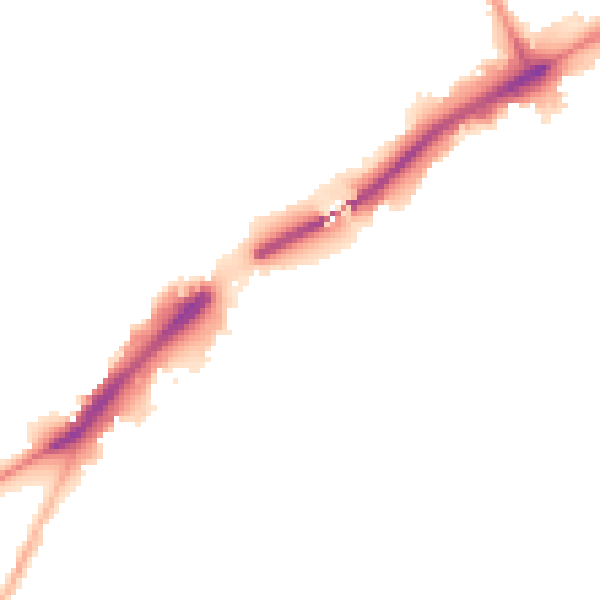 Night-time road noise heatmap for NE2 1HD