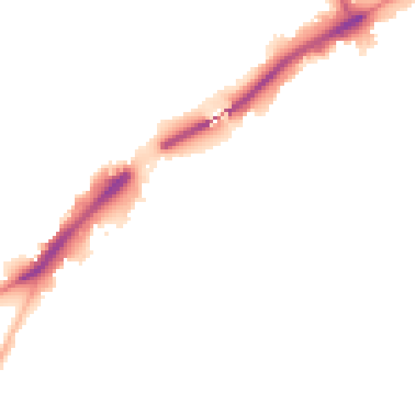 Night-time road noise heatmap for NE2 1HE