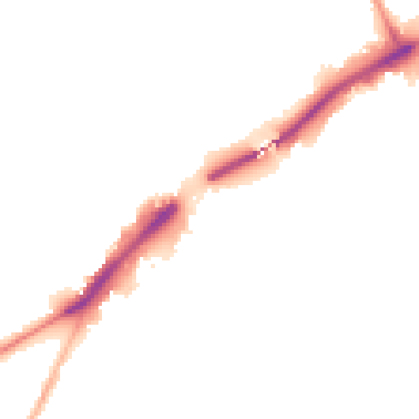 Night-time road noise heatmap for NE2 1HL