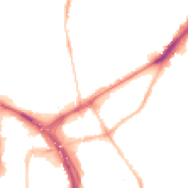 Night-time road noise heatmap for NE2 1NH
