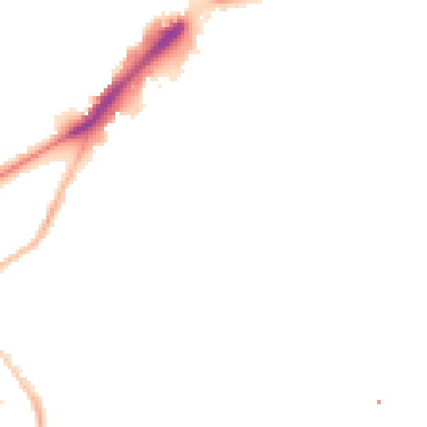 Night-time road noise heatmap for NE2 1PL