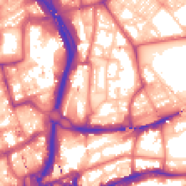 Daytime road noise heatmap for NE2 1UY