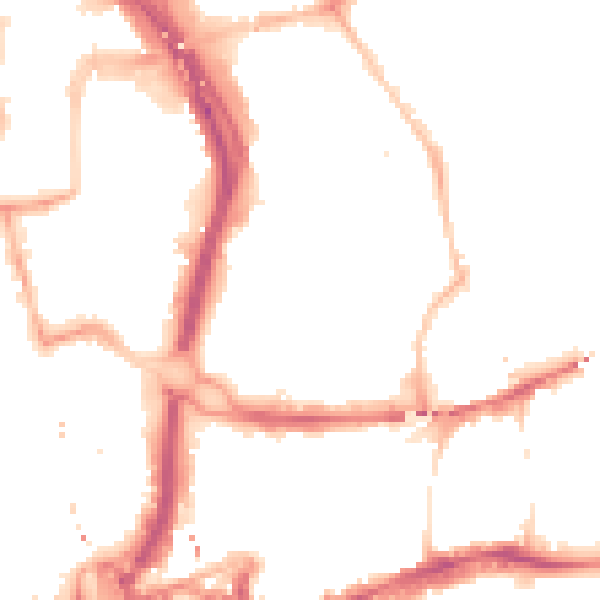 Night-time road noise heatmap for NE2 1UY