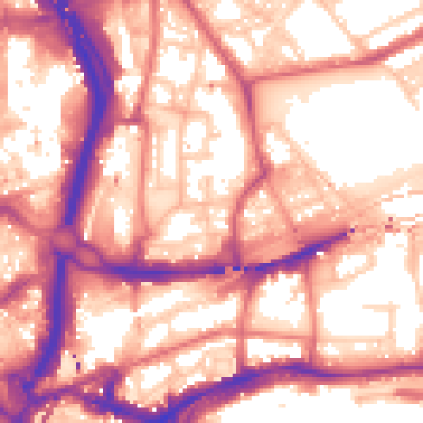Daytime road noise heatmap for NE2 1YB
