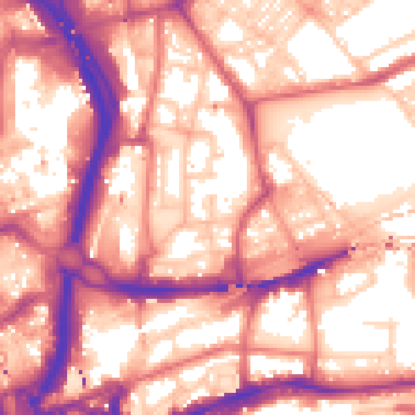Daytime road noise heatmap for NE2 1YD