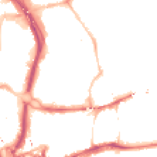 Night-time road noise heatmap for NE2 1YD