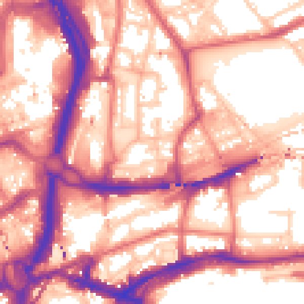 Daytime road noise heatmap for NE2 1YE