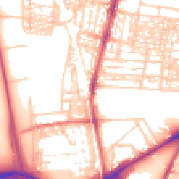 Daytime road noise heatmap for NE2 2AG