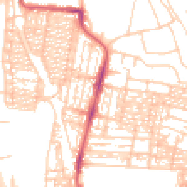 Daytime road noise heatmap for NE2 2AN