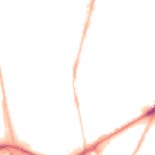 Night-time road noise heatmap for NE2 2AQ