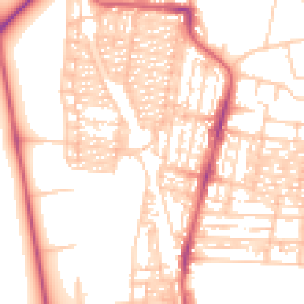 Daytime road noise heatmap for NE2 2BP