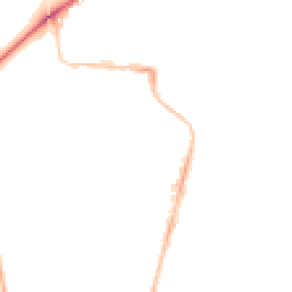 Night-time road noise heatmap for NE2 2DL