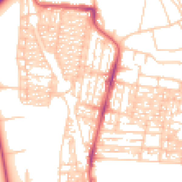 Daytime road noise heatmap for NE2 2DT