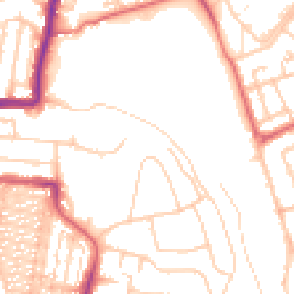 Daytime road noise heatmap for NE2 2EA