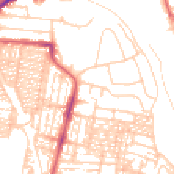 Daytime road noise heatmap for NE2 2EL