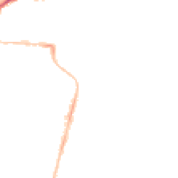 Night-time road noise heatmap for NE2 2EL