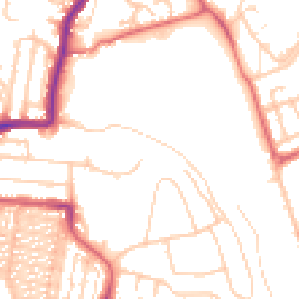 Daytime road noise heatmap for NE2 2HG