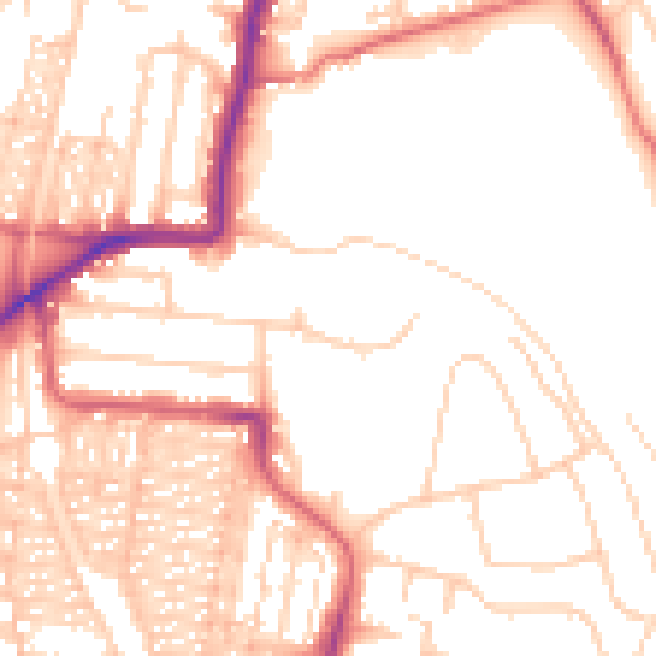 Daytime road noise heatmap for NE2 2HL