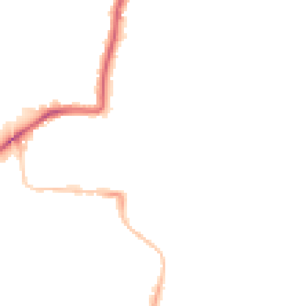 Night-time road noise heatmap for NE2 2HL