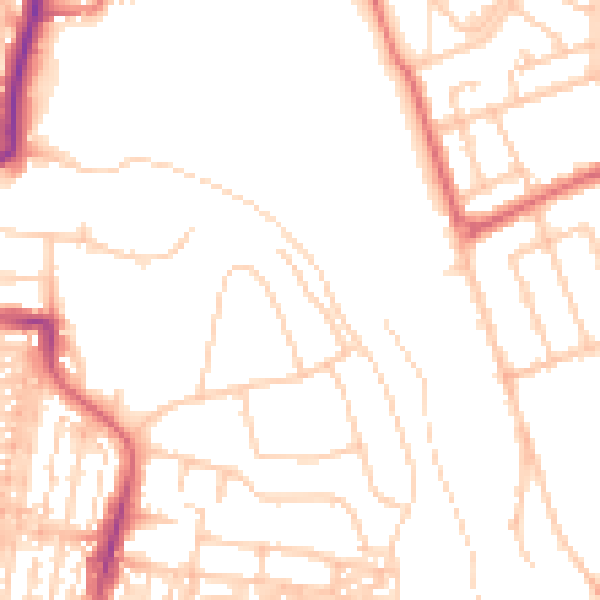 Daytime road noise heatmap for NE2 2HT