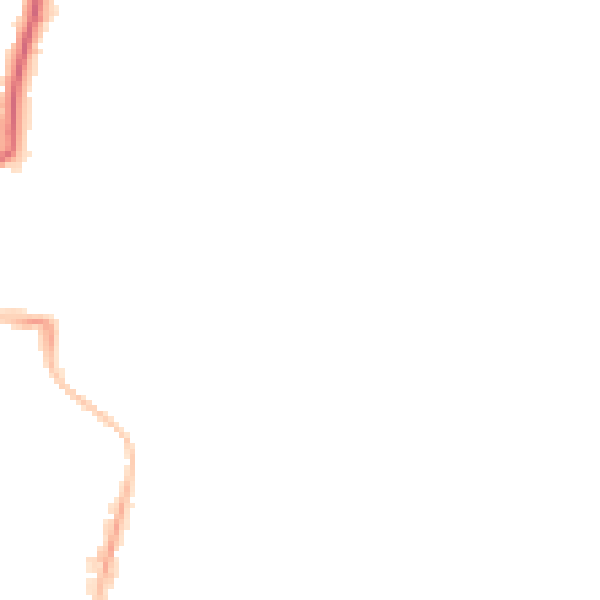Night-time road noise heatmap for NE2 2HT