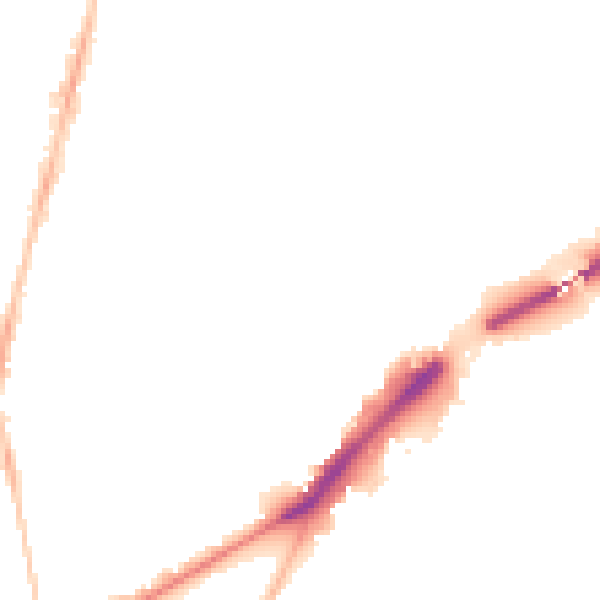 Night-time road noise heatmap for NE2 2JL