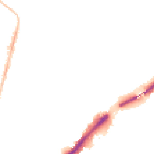 Night-time road noise heatmap for NE2 2JR