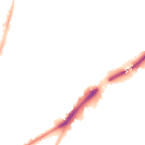 Night-time road noise heatmap for NE2 2LE