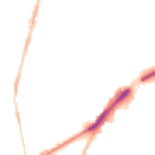 Night-time road noise heatmap for NE2 2LU