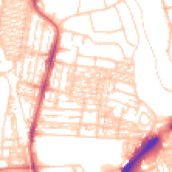 Daytime road noise heatmap for NE2 2NB