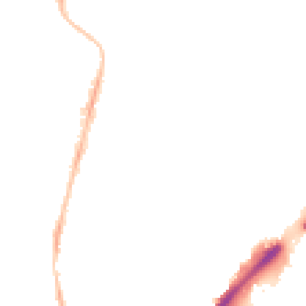 Night-time road noise heatmap for NE2 2NB