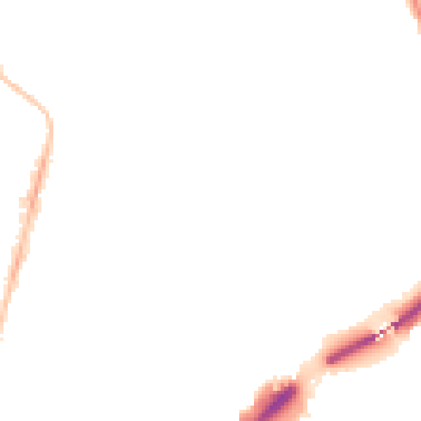 Night-time road noise heatmap for NE2 2NN