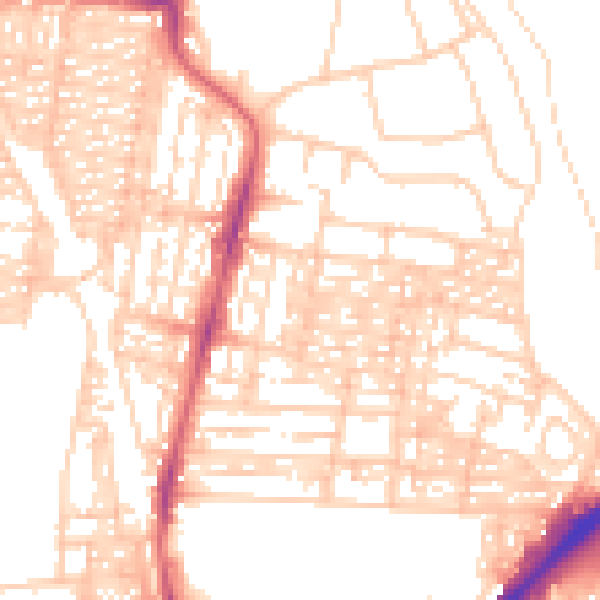 Daytime road noise heatmap for NE2 2PJ