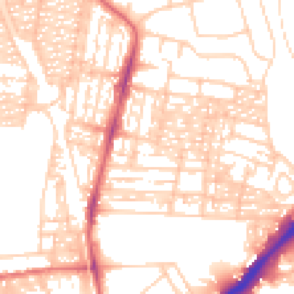 Daytime road noise heatmap for NE2 2PP