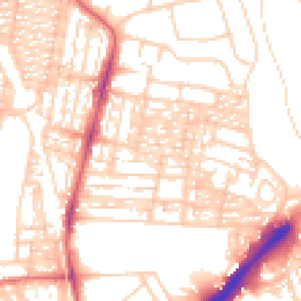 Daytime road noise heatmap for NE2 2PQ