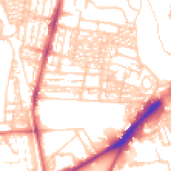 Daytime road noise heatmap for NE2 2PS