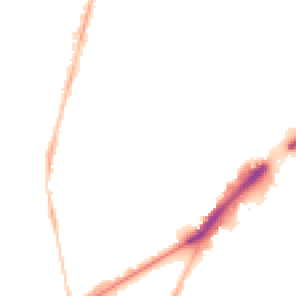 Night-time road noise heatmap for NE2 2QB