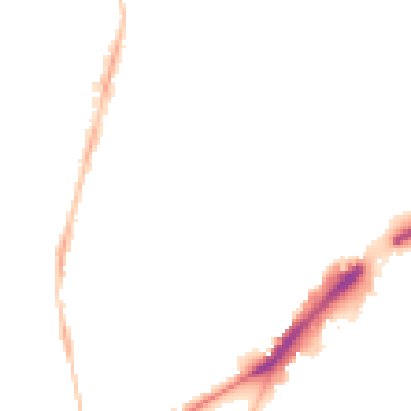 Night-time road noise heatmap for NE2 2RA