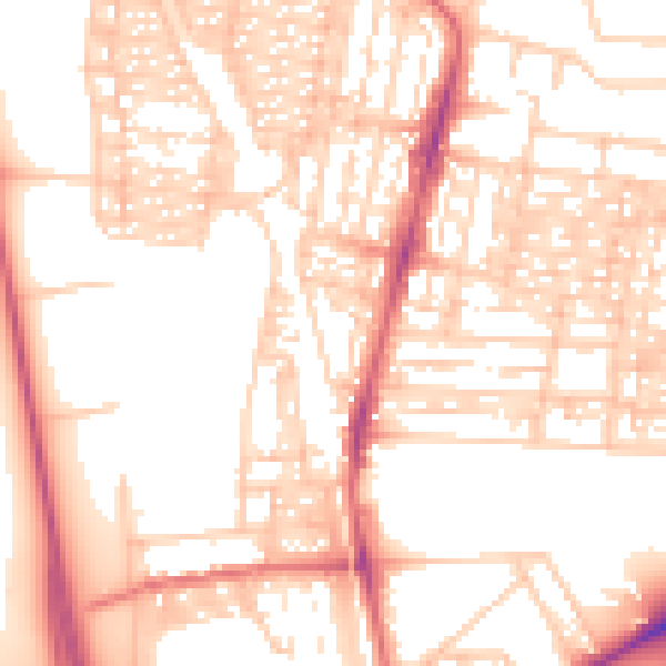 Daytime road noise heatmap for NE2 2SP