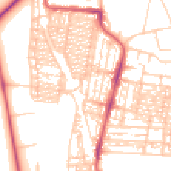 Daytime road noise heatmap for NE2 2SU