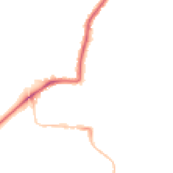 Night-time road noise heatmap for NE2 3AF