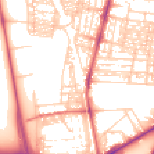 Daytime road noise heatmap for NE2 3AR