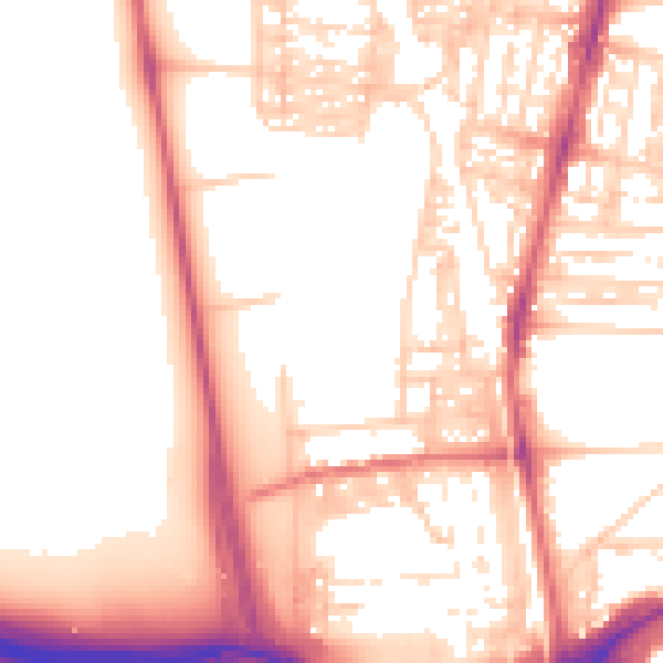 Daytime road noise heatmap for NE2 3BG
